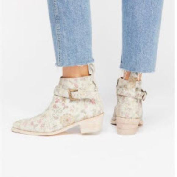 Free People Suede Caldera Western Floral Booties - Picture 3 of 7